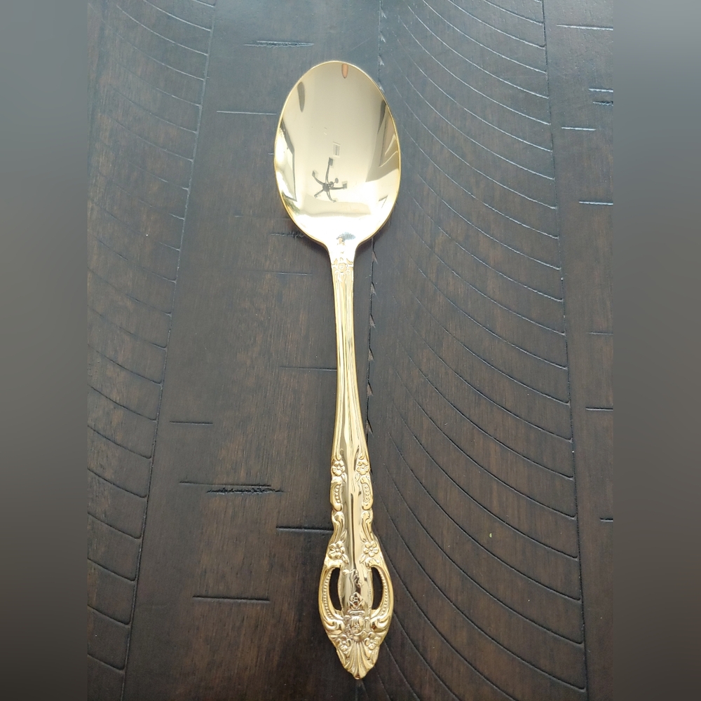 Elegant Gold Plated Dinner Spoon